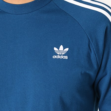 Adidas Originals - Tee Shirt Manches Longues 3 Stripes DV1559 Bleu Marine