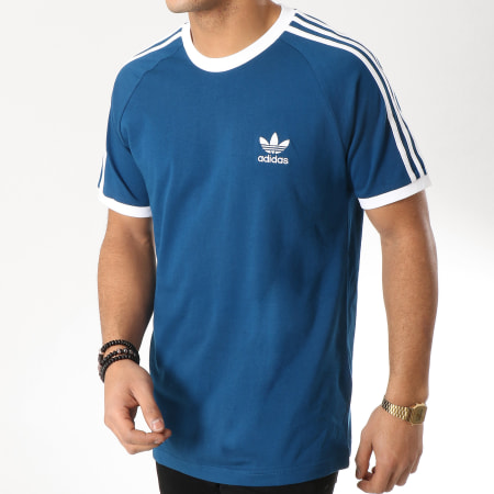adidas - Tee Shirt 3 Stripes DV1564 Bleu Ciel Blanc 