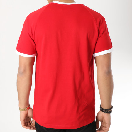 Adidas Originals - Tee Shirt 3 Stripes DV1565 Rouge Blanc
