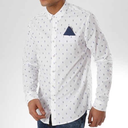 Deeluxe - Chemise Manches Longues Paisley S19-414 Blanc