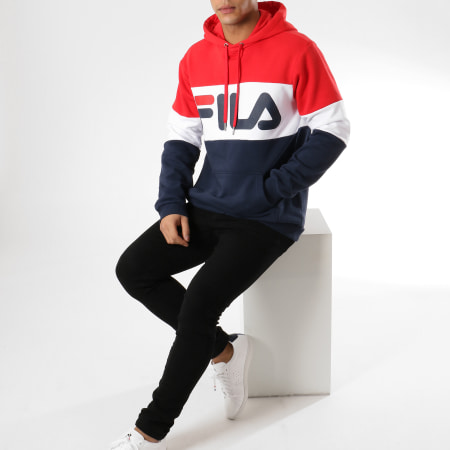 Sweat a capuche fila bleu blanc rouge online
