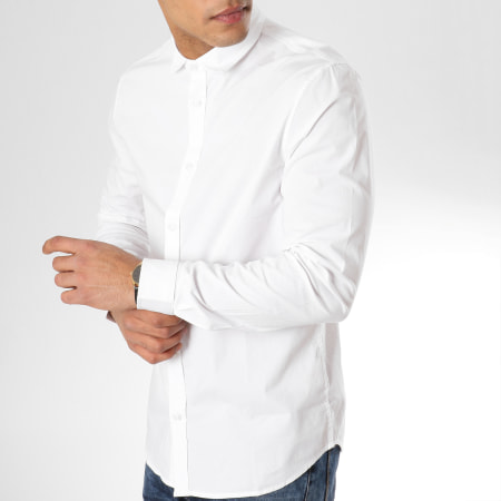 Petrol Industries - Chemise Manches Longues SIL001 Blanc