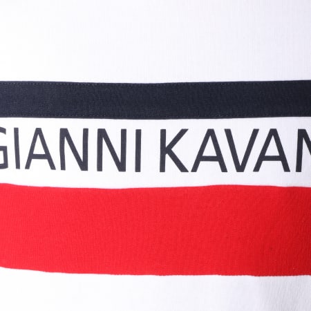 Gianni Kavanagh - Sweat Capuche Asymmetric Block GKG903 Blanc Bleu Marine Rouge