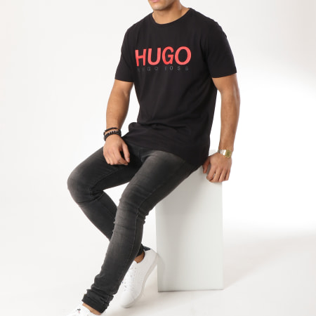 HUGO - Tee Shirt Dolive 50406203 Noir Rouge