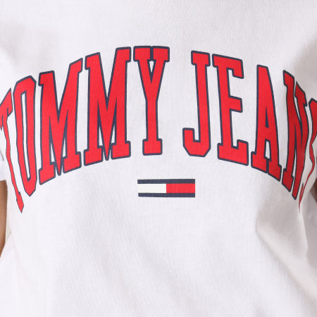 Tommy Hilfiger - Tee Shirt Femme Collegiate 05703 Logo Blanc