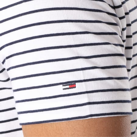 Tommy Hilfiger - Tee Shirt Stripe Signature 5835 Blanc