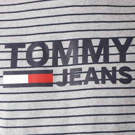 Tommy Hilfiger - Tee Shirt Stripe Signature 5835 Gris Chiné