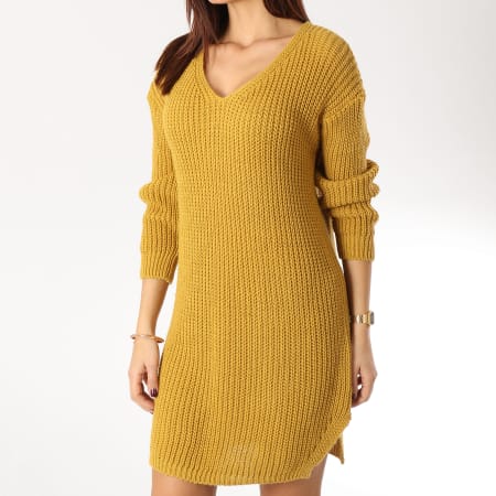 Girls Outfit - Robe Femme 5887 Jaune Moutarde