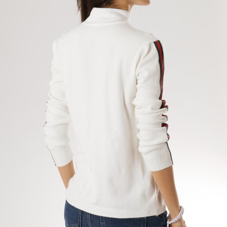 Girls Outfit - Pull Femme Avec Bandes AW826 Blanc