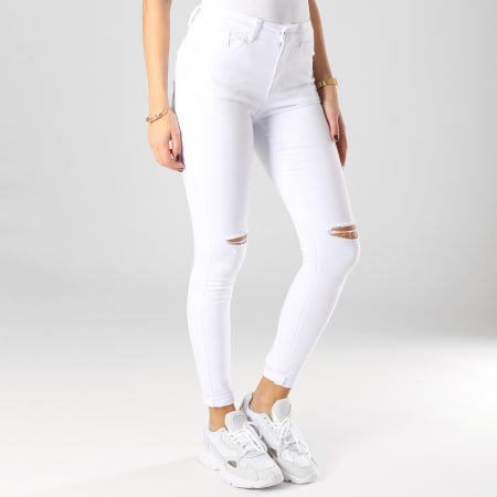 Girls Outfit - Jean Skinny Femme A2001-2 Blanc
