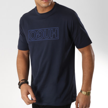 HUGO - Tee Shirt Reverse Logo Dicagolino 50406825 Bleu Marine