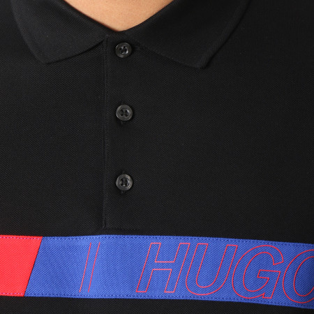 HUGO - Polo Manches Courtes Dantes 50405916 Noir Bleu Roi Rouge