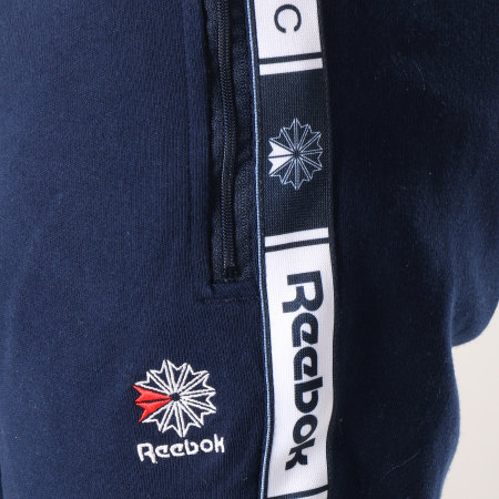 Reebok - Pantalon Jogging Avec Bandes Classic FT DT8141 Bleu Marine Blanc