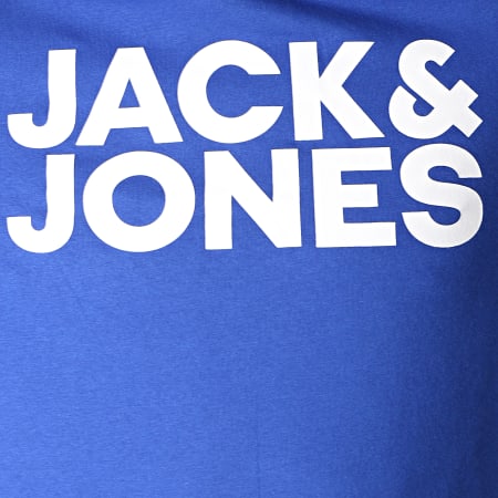 Jack And Jones - Sweat Capuche Corp Logo Bleu Roi