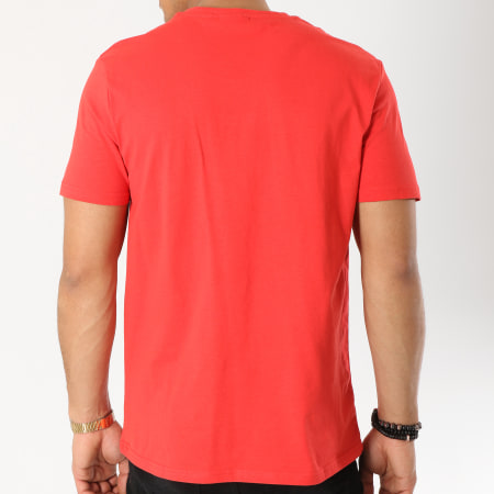 Kaporal - Tee Shirt Col V Delmo Rouge