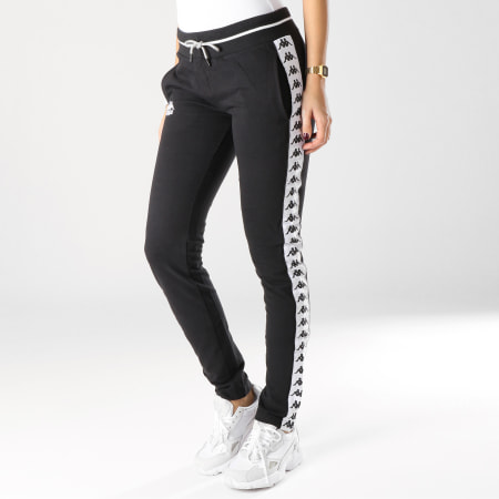 Pantalon Jogging Femme Avec Bandes Aft Noir Blanc