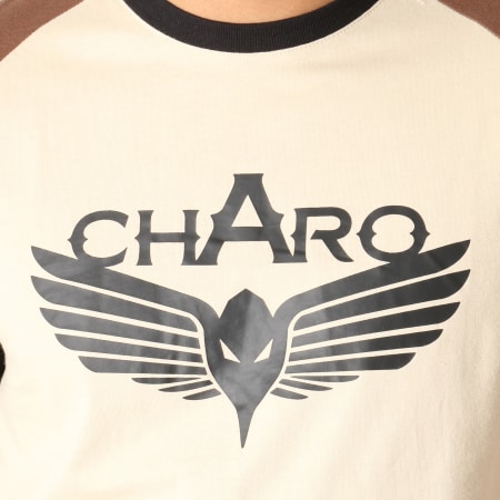 Charo - Tee Shirt Beamer Beige Marron Noir