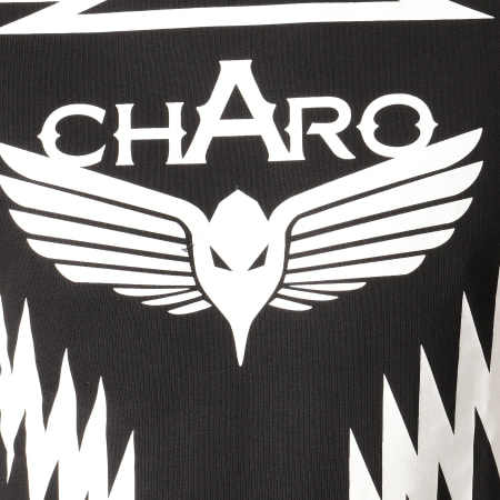 Charo - Sweat Crewneck Heatwave Noir Blanc 