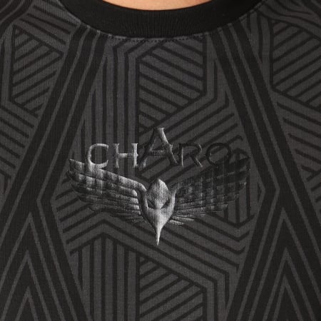 Charo - Sweat Crewneck Tribal Design WY4263 Noir