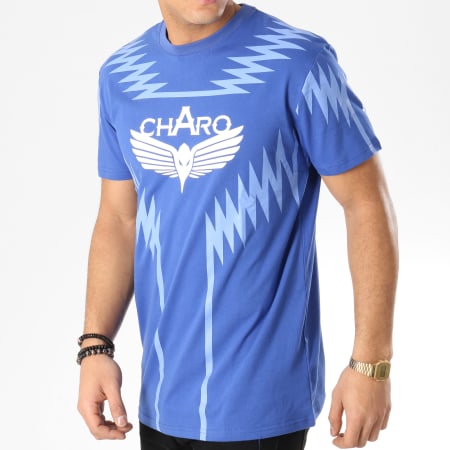 Charo - Tee Shirt Heatwave WY4251 Bleu Marine Bleu Clair