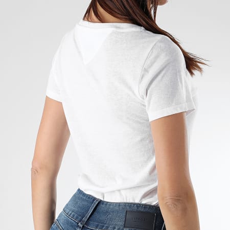 Tommy Jeans - Tee Shirt Femme Original Triblend 4435 Blanc