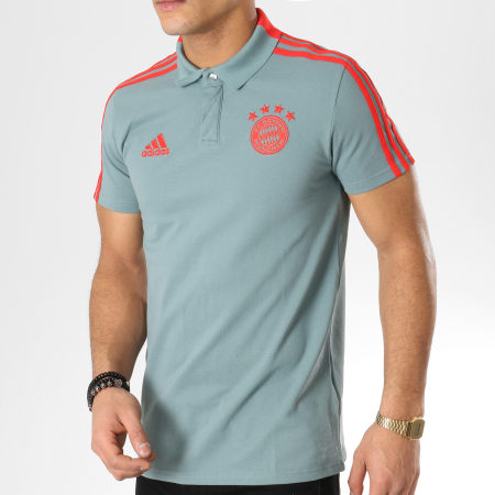 Adidas Performance - Polo Manches Courtes FC Bayern München CW7282 Vert Rouge