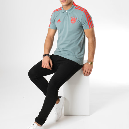 Adidas Sportswear - Polo Manches Courtes FC Bayern München CW7282 Vert Rouge
