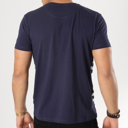 Esprit - Tee Shirt 019EE2K001 Blanc Bleu Marine