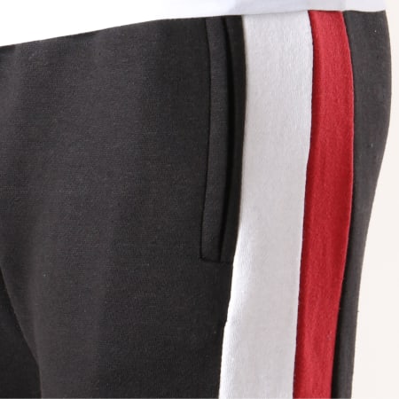 Brave Soul - Pantalon Jogging Tricolore Avec Bandes United  Noir Blanc Rouge