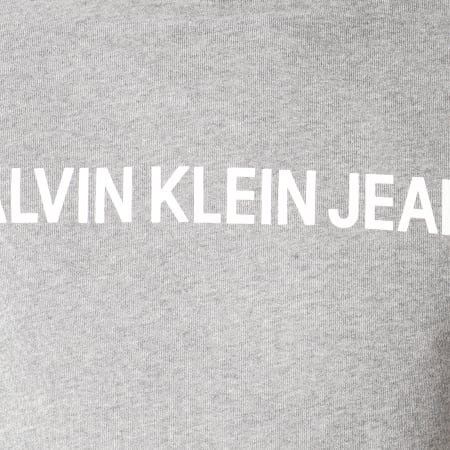 Calvin Klein - Sweat Capuche Institutional 9528 Gris Chiné