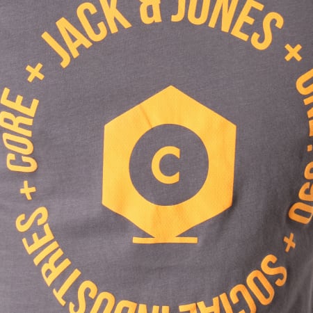 Jack And Jones - Tee Shirt Auba Gris Anthracite