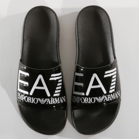 EA7 Emporio Armani - Claquettes Slipper Visibility XCP001-XCC22 Noir Blanc