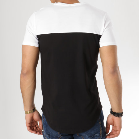 NASA - Tee Shirt Oversize Bicolore Worm Logo Noir Blanc