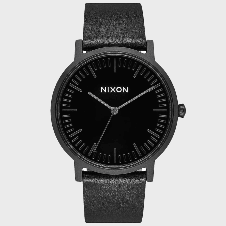 Nixon - Montre Porter Leather A1058-1147 Noir 