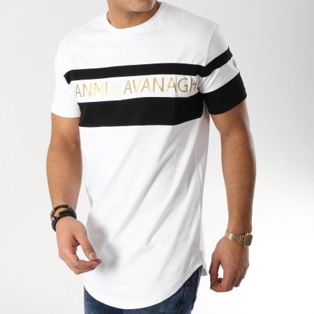 Gianni Kavanagh - Tee Shirt Oversize Bandes Brodées GKG000905 Blanc Noir