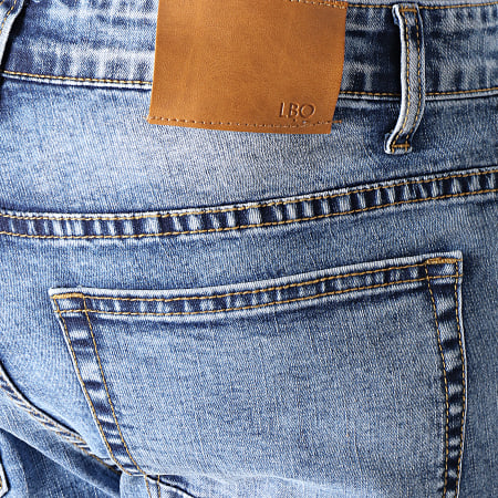 LBO - Short Jean Avec Dechirures LB054-B3 Bleu Medium