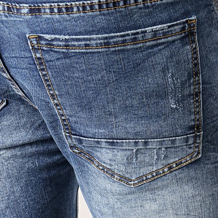 LBO - Short Jean Avec Dechirures 8011 Bleu Medium