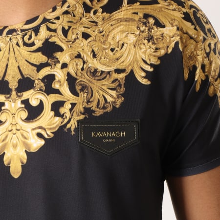 Gianni Kavanagh - Tee Shirt De Sport Oversize Baroque Noir Renaissance