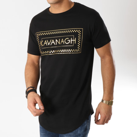 Gianni Kavanagh - Tee Shirt Oversize Box Gold Noir Doré