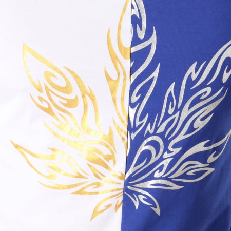 MTX - Tee Shirt C3723 Blanc Bleu Roi