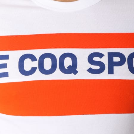 Le Coq Sportif - Tee Shirt Ess Saison N3 1911303 Blanc Orange