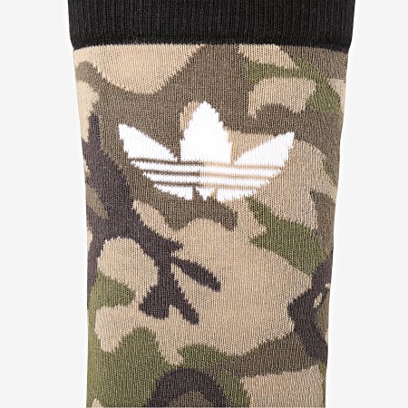Adidas Originals - Lot De 2 Paires De Chaussettes Camo DV1501 Vert Kaki Camouflage Noir