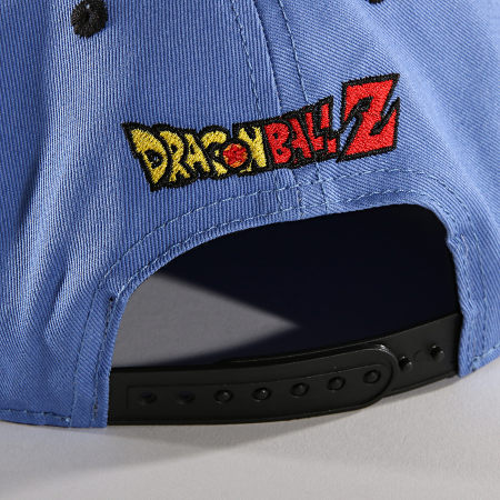 Dragon Ball Z - Casquette Snapback Capsule Corp Metal Badge Bleu Clair Noir