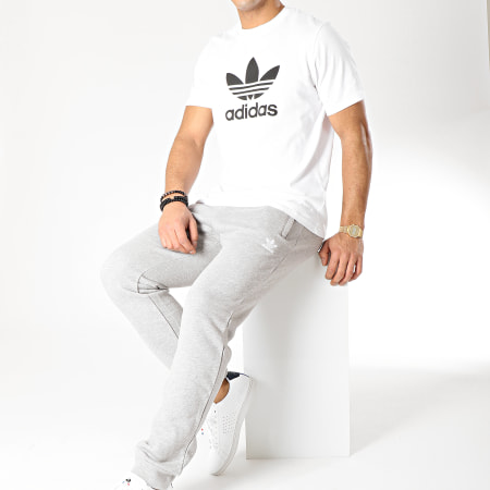 Adidas Originals - Pantalon Jogging Trefoil DV1540 Gris Chiné