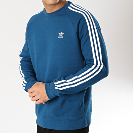 Adidas Originals - Sweat Crewneck 3 Stripes DV1554 Bleu Marine Blanc