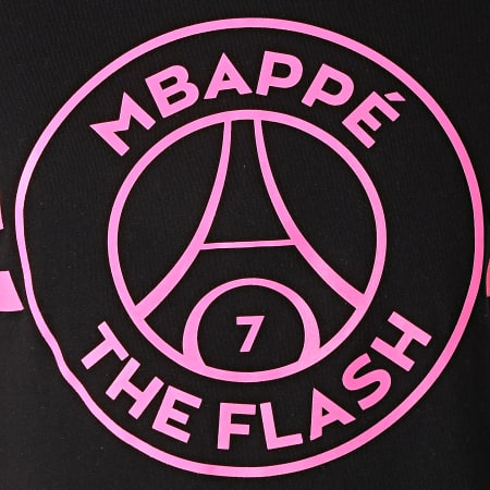Foot - Tee Shirt Flash MBappé Noir Rose