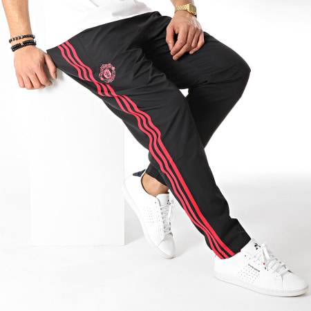 Adidas Performance - Pantalon Jogging Avec Bandes Manchester United CW7633 Noir Rouge