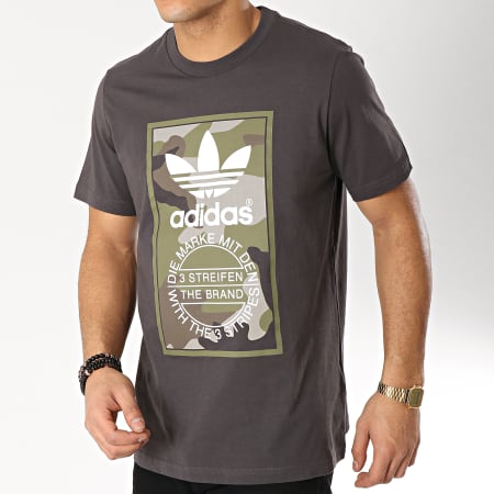 Adidas Originals - Tee Shirt Camo DV2060 Gris Anthracite Camouflage