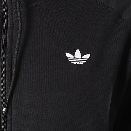 Adidas Originals - Sweat Zippé Capuche Radkin FZH DU8139 Noir Blanc