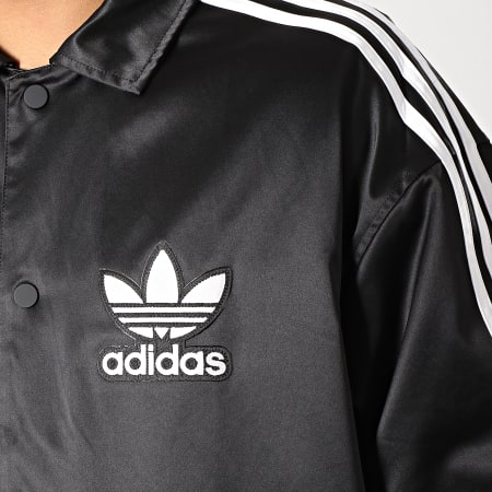 Adidas Originals - Veste Satinée Coach DV1617 Noir Blanc